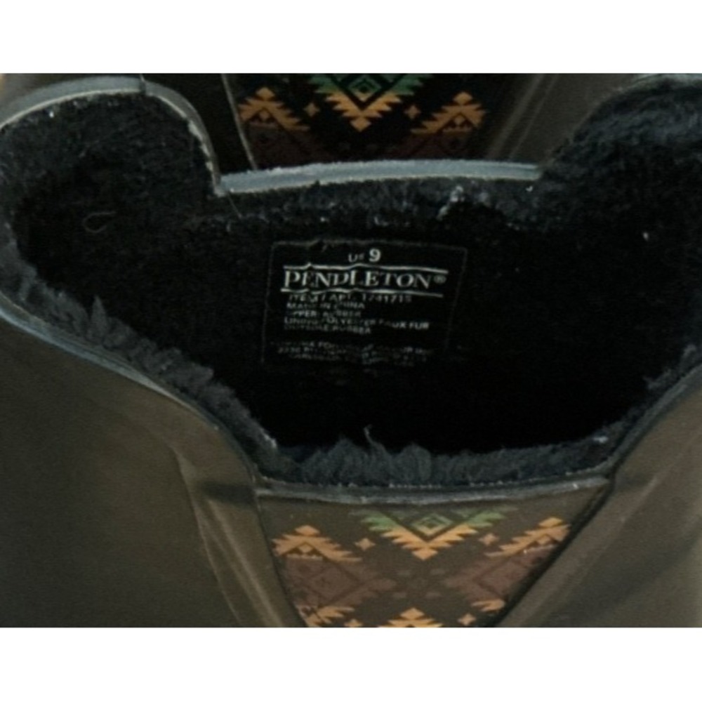 Pendleton Women's Black Rubber Waterproof Sierra Sunset Chelsea Rain Boots US 9 - Picture 5 of 5